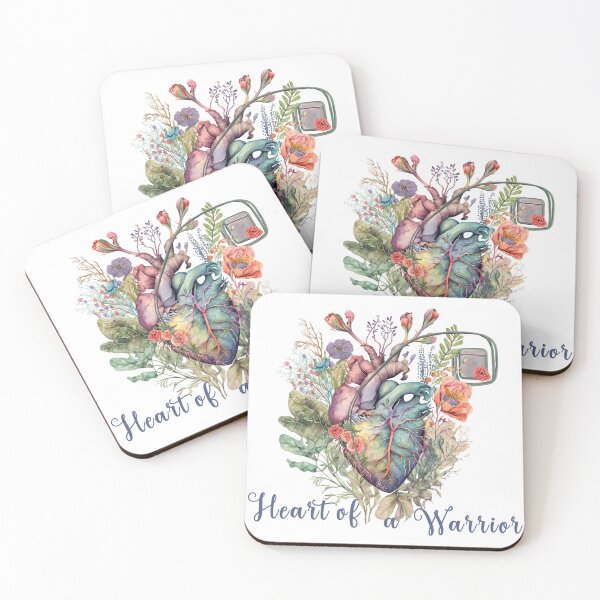 Item preview, Heart of a Warrior Pacemaker and anatomy botanical heart designed and sold by EmeraldeaArt.