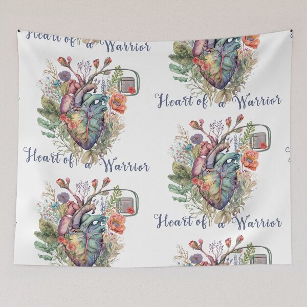 Item preview, Heart of a Warrior Pacemaker and anatomy botanical heart designed and sold by EmeraldeaArt.