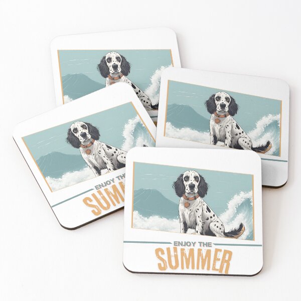 Item preview, English setter Dog Dog summer Holidays dog Enjoy the Summer  designed and sold by GoodyPaws.