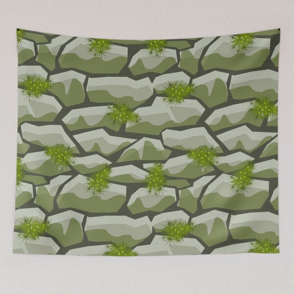 Item preview, Mossy Cobblestone - voxel texture by Fluffgar designed and sold by Fluffgar.