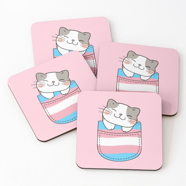 Item preview, Gato Trans Pride en bolsillo falso designed and sold by everything4eva.
