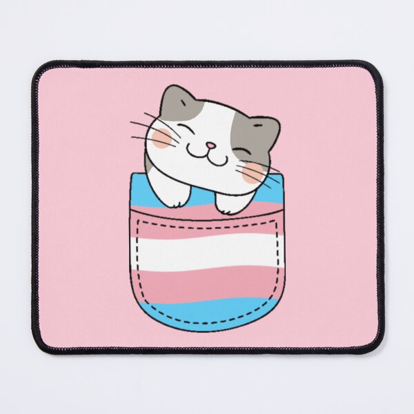 Item preview, Trans Pride Cat in Faux Pocket designed and sold by everything4eva.