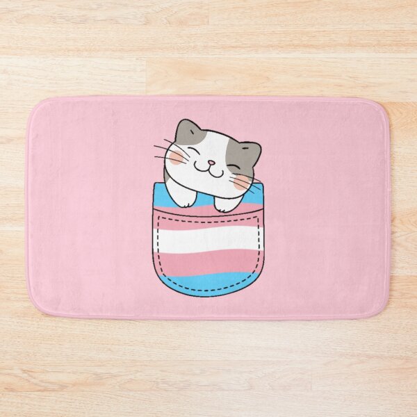 Item preview, Trans Pride Cat in Faux Pocket designed and sold by everything4eva.