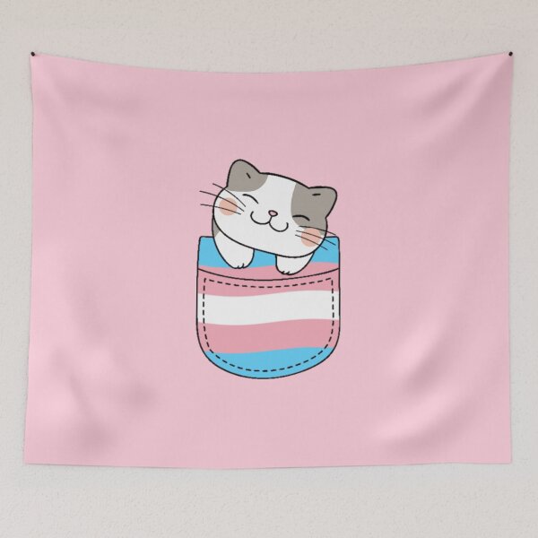 Item preview, Gato Trans Pride en bolsillo falso designed and sold by everything4eva.