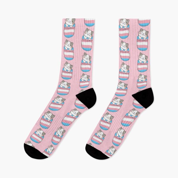 Item preview, Trans Pride Cat in Faux Pocket designed and sold by everything4eva.