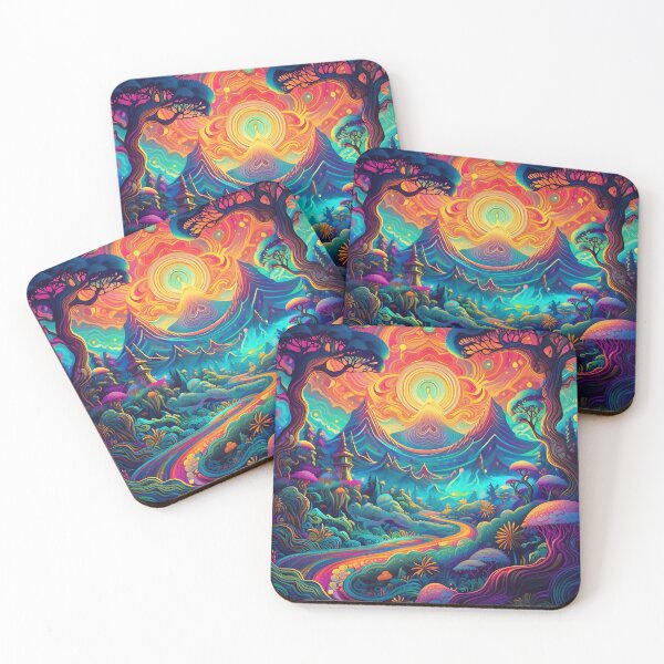 Item preview, 60s style Psychedelic colourful fantasy forest from another dimension designed and sold by Jt41.