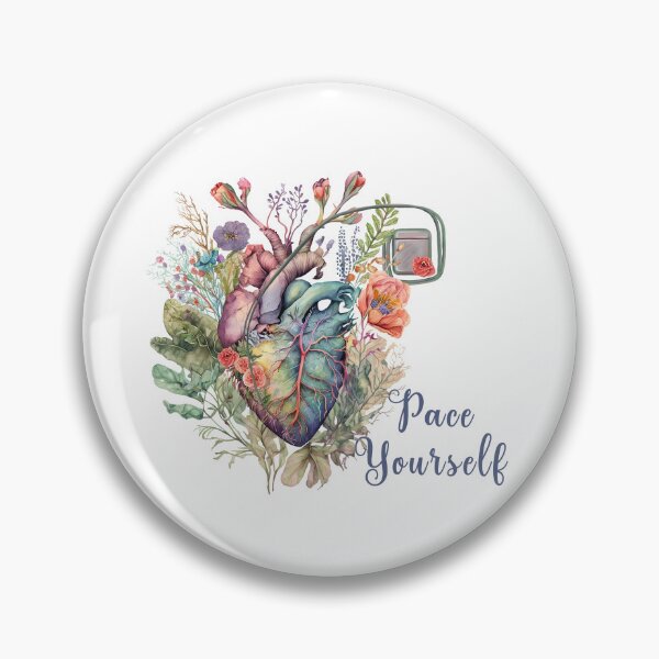 Item preview, Pace Yourself Pacemaker and anatomy botanical heart designed and sold by EmeraldeaArt.