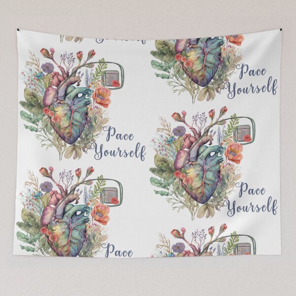 Item preview, Pace Yourself Pacemaker and anatomy botanical heart designed and sold by EmeraldeaArt.