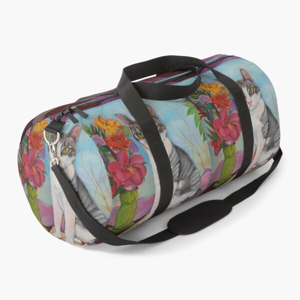 Item preview, A Portrait of the Cat Rocket with Flowers designed and sold by MariaSibireva.