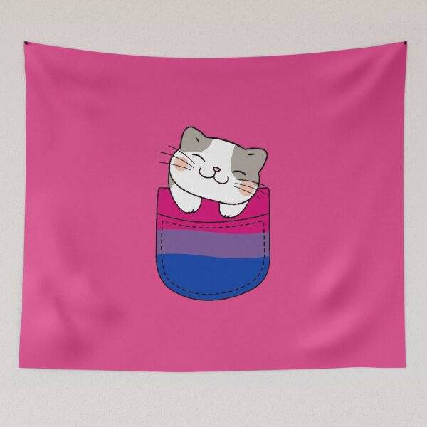Item preview, Gato Bi Pride en bolsillo falso designed and sold by everything4eva.