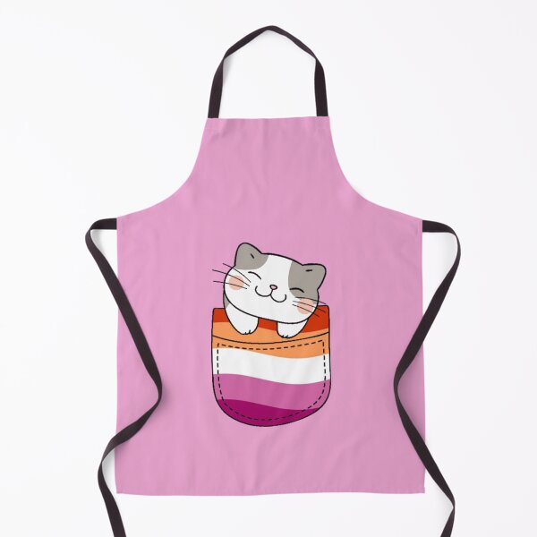 Item preview, Lesbian Pride Cat in Faux Pocket designed and sold by everything4eva.