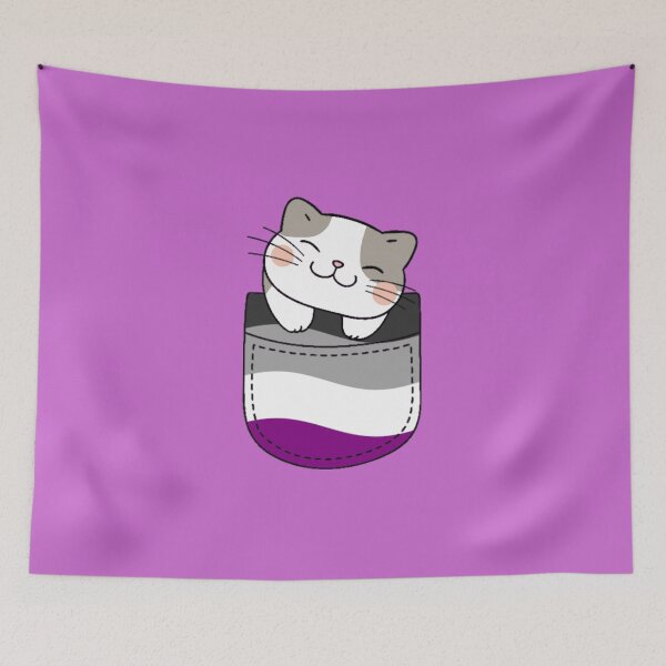Item preview, Ace Pride Cat in Faux Pocket designed and sold by everything4eva.