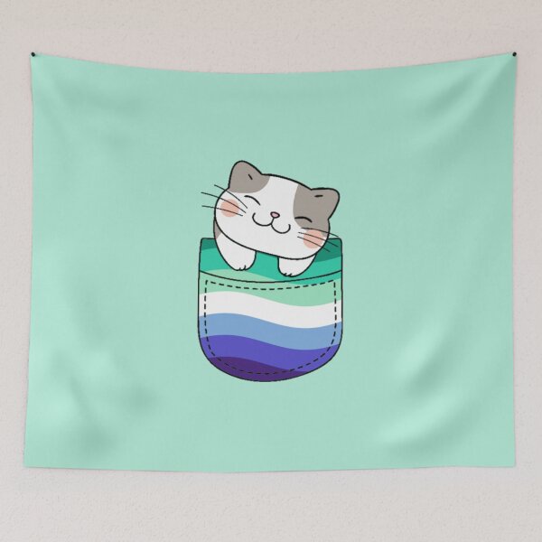 Item preview, Gato del orgullo gay para hombre en bolsillo falso designed and sold by everything4eva.