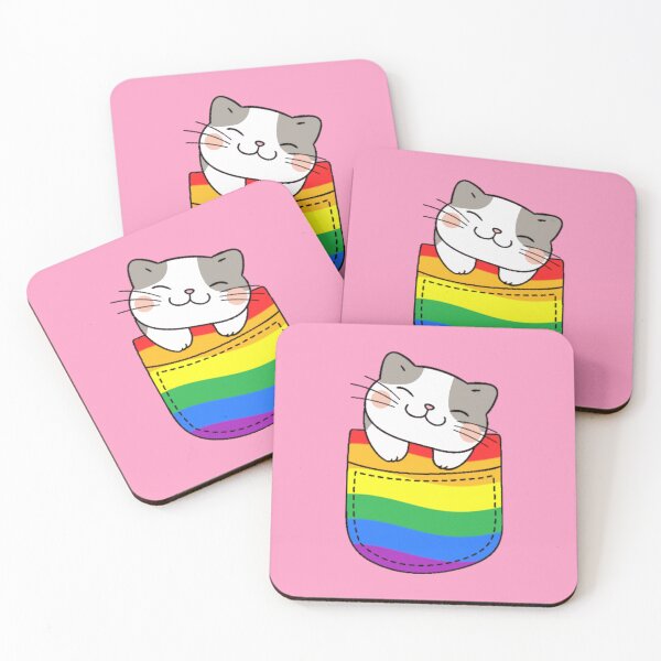 Item preview, Gato Rainbow Pride en bolsillo falso designed and sold by everything4eva.