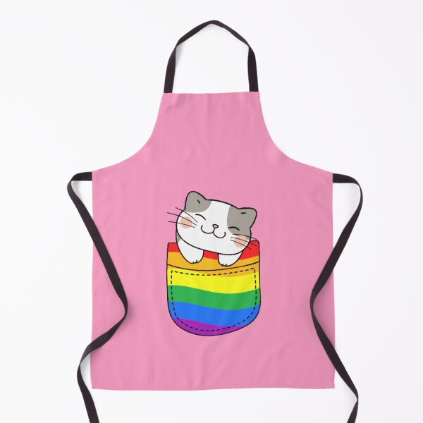 Item preview, Rainbow Pride Cat in Faux Pocket designed and sold by everything4eva.