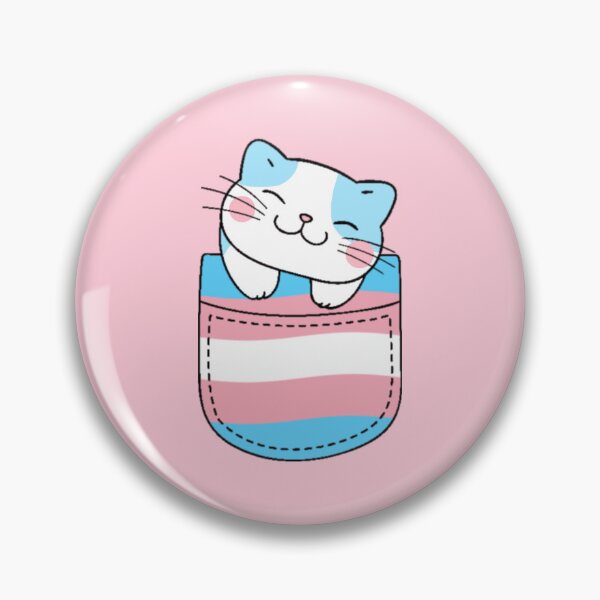 Item preview, Trans Pride Cat in Faux Pocket designed and sold by everything4eva.