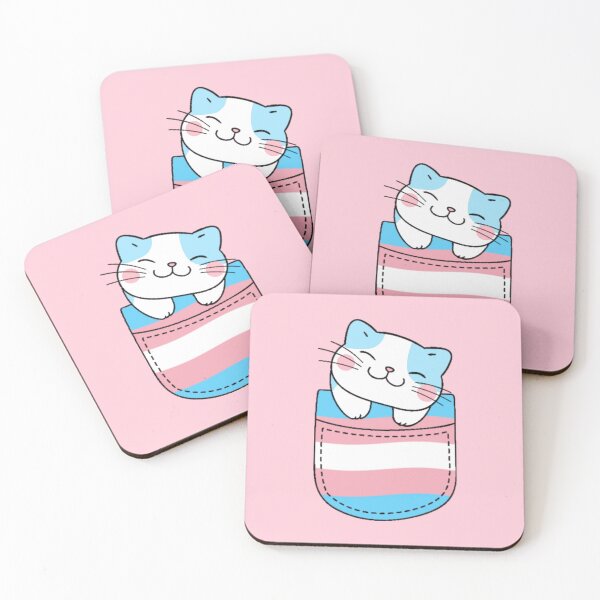 Item preview, Gato Trans Pride en bolsillo falso designed and sold by everything4eva.