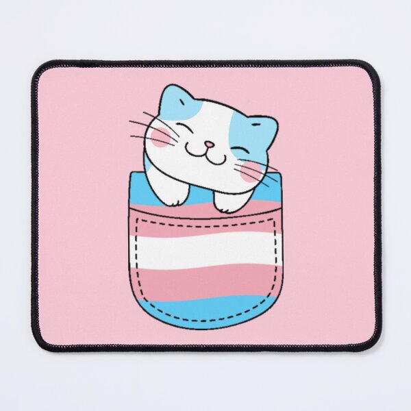 Item preview, Trans Pride Cat in Faux Pocket designed and sold by everything4eva.