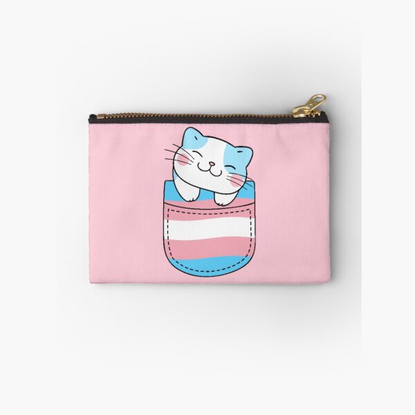 Item preview, Trans Pride Cat in Faux Pocket designed and sold by everything4eva.