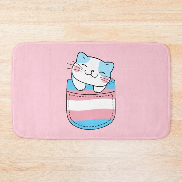 Item preview, Trans Pride Cat in Faux Pocket designed and sold by everything4eva.