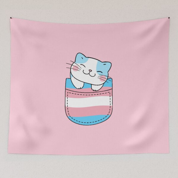 Item preview, Gato Trans Pride en bolsillo falso designed and sold by everything4eva.