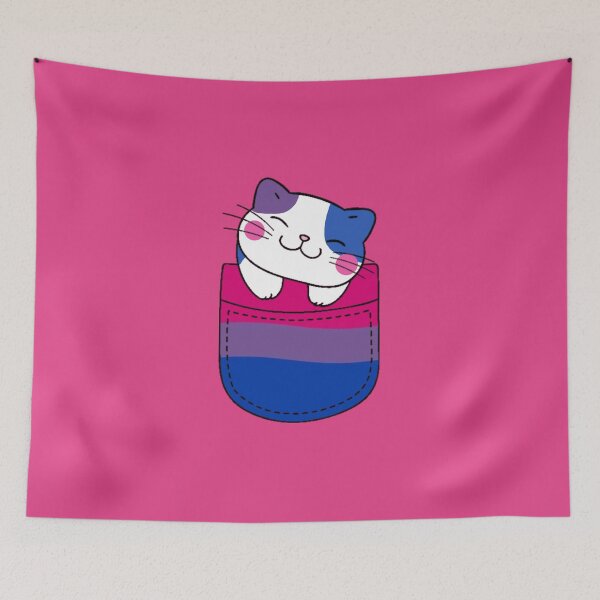 Item preview, Gato Bi Pride en bolsillo falso designed and sold by everything4eva.