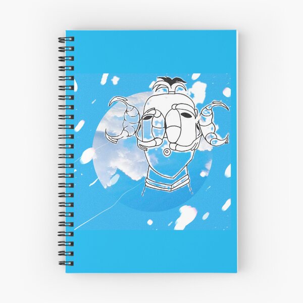 Item preview, Colorized monster drawing on blue and white background designed and sold by Carré Comme Orange.