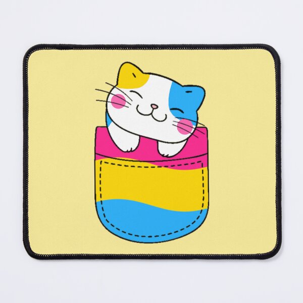 Item preview, Pan Pride Cat in Faux Pocket designed and sold by everything4eva.