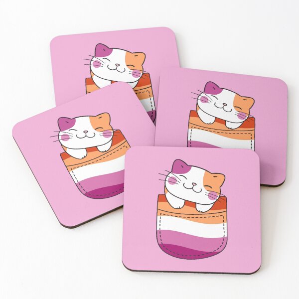 Item preview, Gato del orgullo lésbico en bolsillo falso designed and sold by everything4eva.