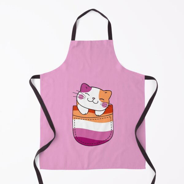 Item preview, Lesbian Pride Cat in Faux Pocket designed and sold by everything4eva.