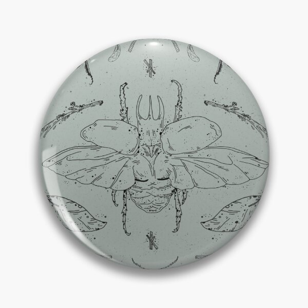Item preview, Beetle Illustration Line Art Black Ink designed and sold by globbs.