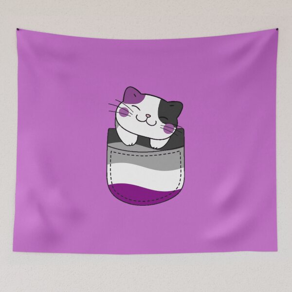 Item preview, Ace Pride Cat in Faux Pocket designed and sold by everything4eva.