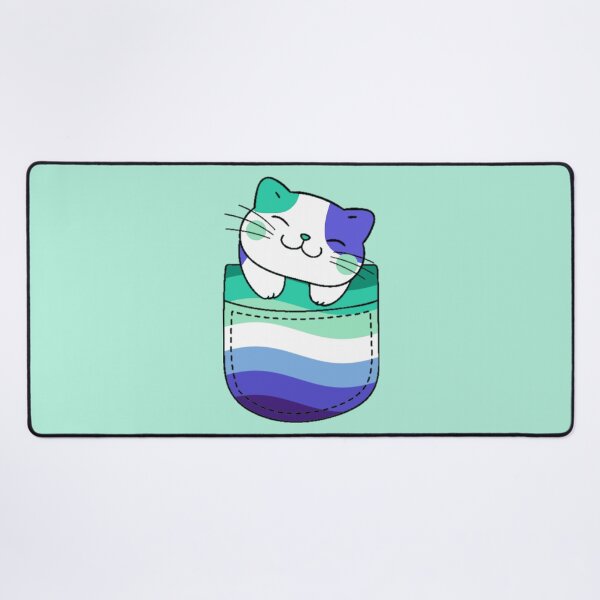 Item preview, Gay Mens Pride Cat in Faux Pocket designed and sold by everything4eva.