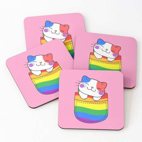Item preview, Gato Rainbow Pride en bolsillo falso designed and sold by everything4eva.