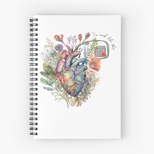 Item preview, I'm wired like that - Pacemaker and anatomy botanical heart designed and sold by EmeraldeaArt.