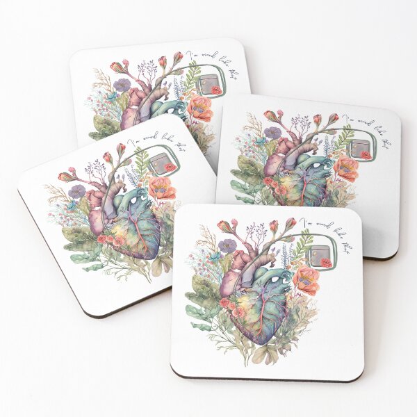 Item preview, I'm wired like that - Pacemaker and anatomy botanical heart designed and sold by EmeraldeaArt.