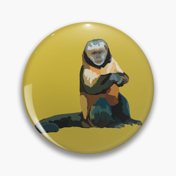 Item preview, Y is for Yellow Breasted Capuchin,Yellow-Breasted Capuchin Artwork – Vibrant Primate Illustration and South American Wildlife Design designed and sold by PrettylittlepastelUk.