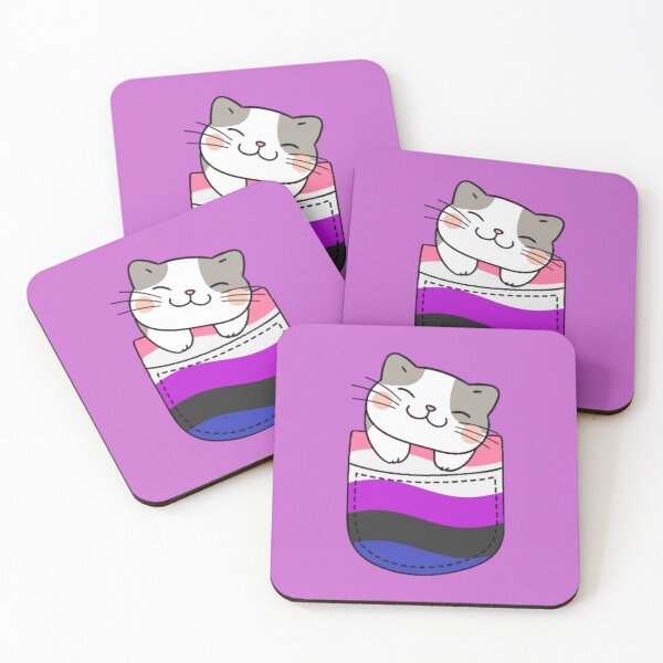 Item preview, Gato del orgullo de Genderfluid en bolsillo falso designed and sold by everything4eva.