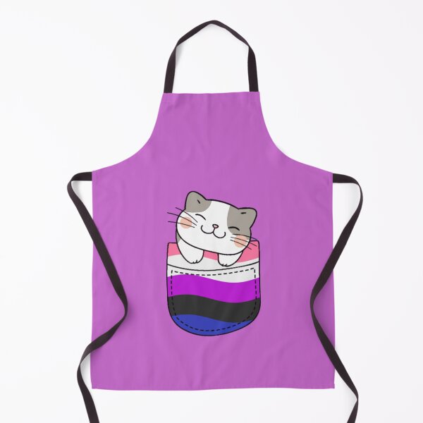 Item preview, Genderfluid Pride Cat in Faux Pocket designed and sold by everything4eva.