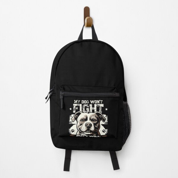 Item preview, My Dog Won't Fight But I Will Pitbull Art Pitties designed and sold by Dressed For Duty.