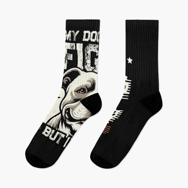 Item preview, My Dog Won't Fight But I Will Pitbull Art Pitties designed and sold by Dressed For  Duty.