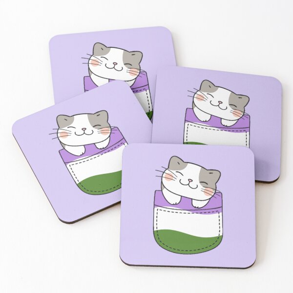 Item preview, Gato del Orgullo Genderqueer en Bolsillo Falso designed and sold by everything4eva.