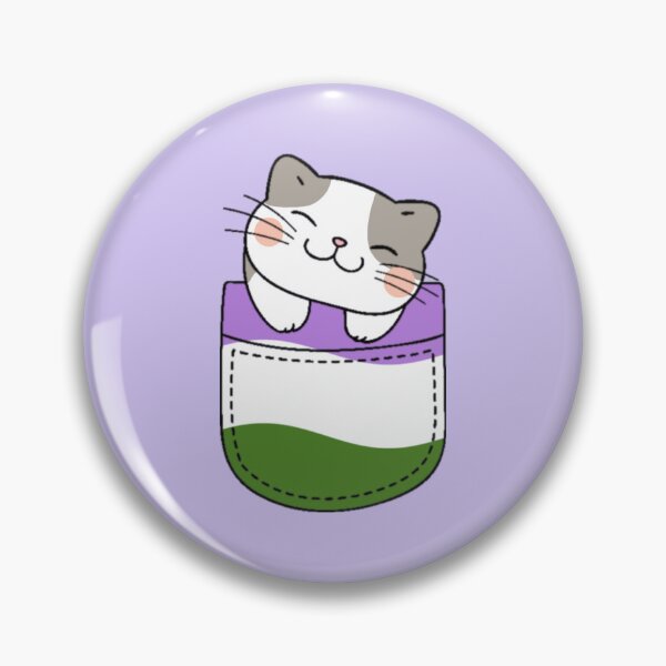 Item preview, Genderqueer Pride Cat in Faux Pocket designed and sold by everything4eva.