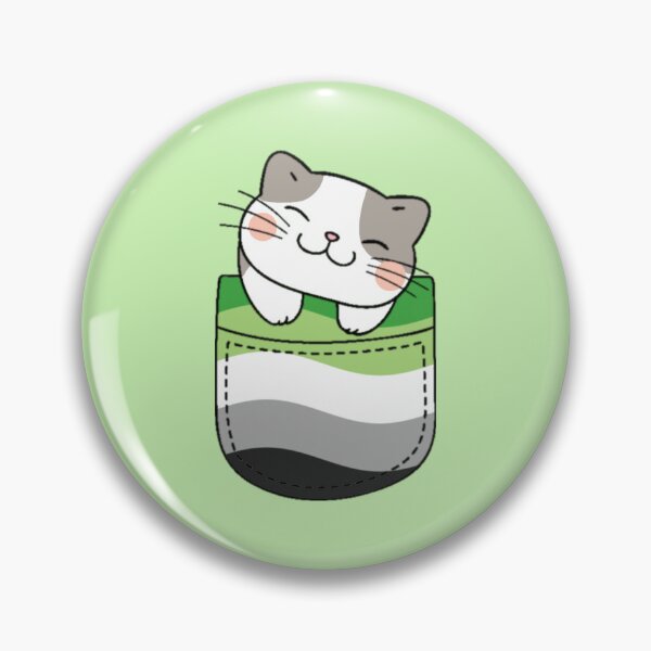 Item preview, Aromantic Pride Cat in Faux Pocket designed and sold by everything4eva.