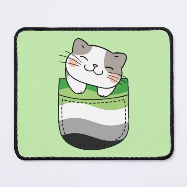 Item preview, Aromantic Pride Cat in Faux Pocket designed and sold by everything4eva.