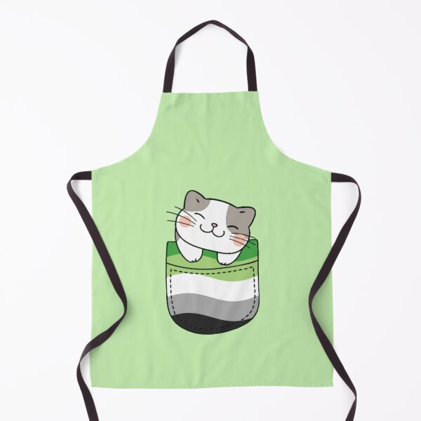 Item preview, Aromantic Pride Cat in Faux Pocket designed and sold by everything4eva.