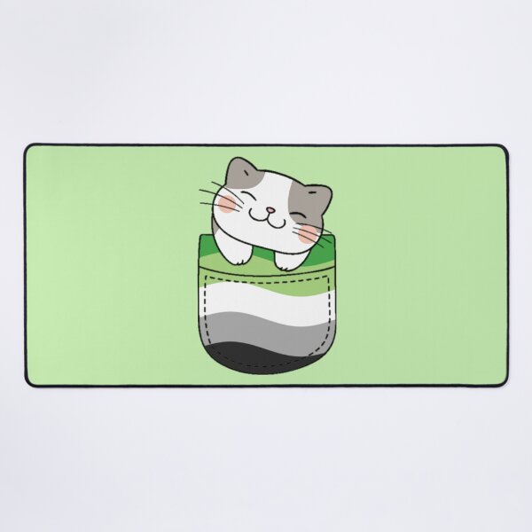 Item preview, Aromantic Pride Cat in Faux Pocket designed and sold by everything4eva.