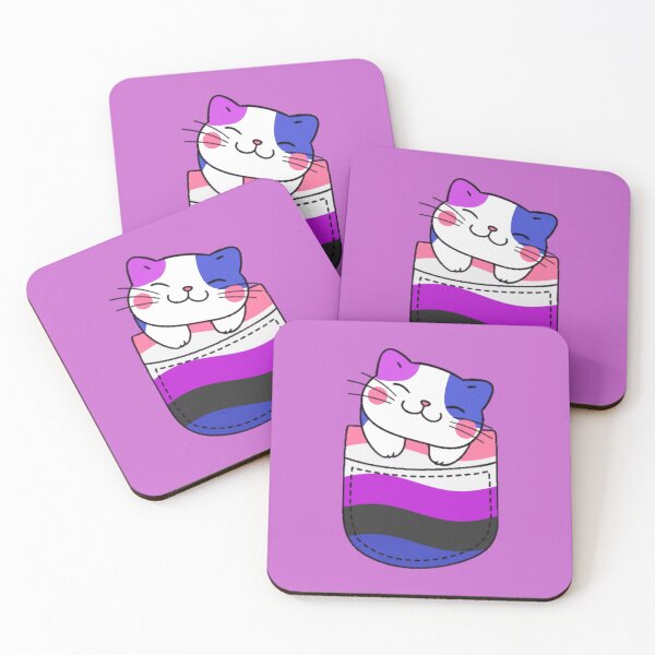Item preview, Gato del orgullo de Genderfluid en bolsillo falso designed and sold by everything4eva.