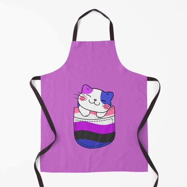Item preview, Genderfluid Pride Cat in Faux Pocket designed and sold by everything4eva.