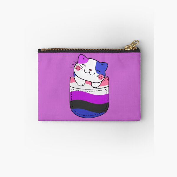Item preview, Genderfluid Pride Cat in Faux Pocket designed and sold by everything4eva.
